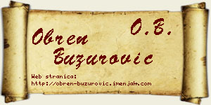 Obren Buzurović vizit kartica